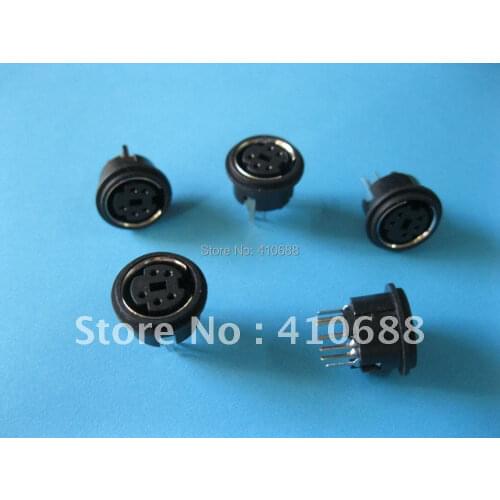 20 Pcs Per Lot Mini 5 Pin Circular DIN Connector Snap and Lock Vertical Mini-DIN Hot Sale High Quality