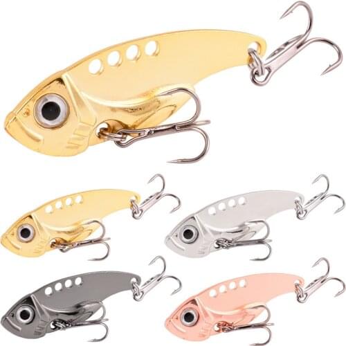 4pcs Metal VIB 3/7/10/15g Fishing Lures Vivid Vibration Spoon Hard Baits Crankbait Wobbler Swimbait Cicada Lure VIB Tackle