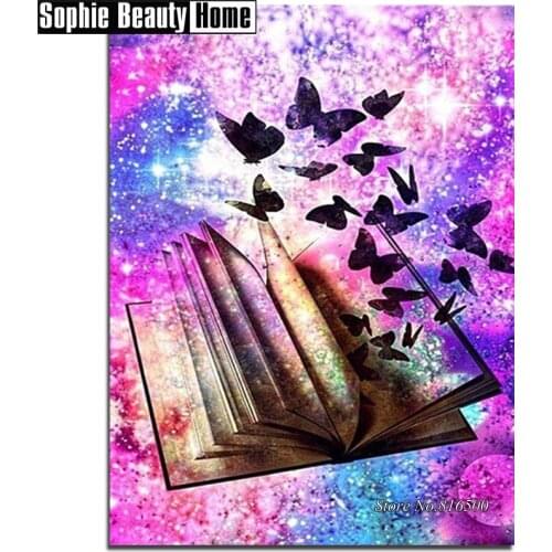 5D Diy Diamond Painting Book and Butterfly Cross Stitch Pattern Full Diamond Embroidery Diamond Mosaic Needlework Decor 187224