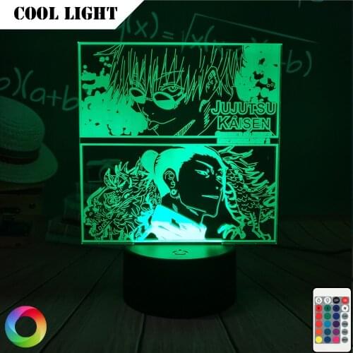 Anime Lamp Jujutsu Kaisen Led cool Night Light for Bedroom Decor Night Lamp nightlights Gift Acrylic Neon 3d Lamp Dropshipping