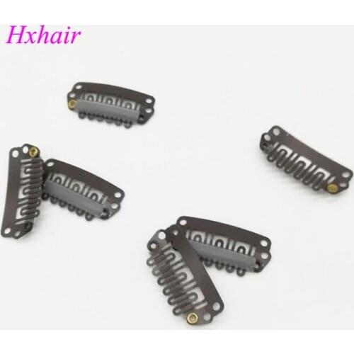 Freeshipping - 200pcs 28mm Wigs Snap Clips / Toupee Snap Clips for Hair Extension / Weft Hair Extensions