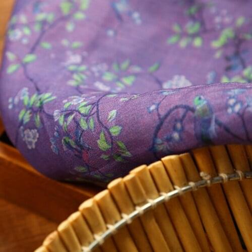 High grade flower wall ramie cotton fabric Wedding Dress Tulle Skirt Material fabrics for patchwork kumas telas por metros