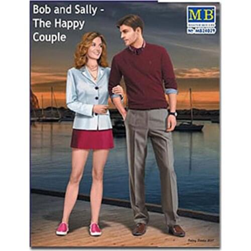 Resin Figure 1/24 Scale Model Kit Bob and Sally Happy Couple GK Assembly Models Kit Colorless Self-Assembled Toy