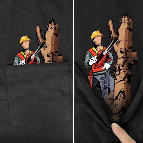 Mens T Shirt Fashion Brand New pocket arborist printed t-shirt mens for women shirts Hip hop tops funny cotton tees