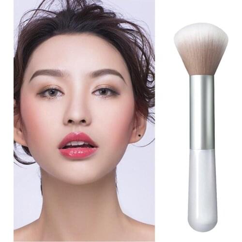 Single Blush Makeup Brush Women Delicate Soft Durable Portable Beginners Loose Powder Big Brush Applicator Face Cosmetic Tools