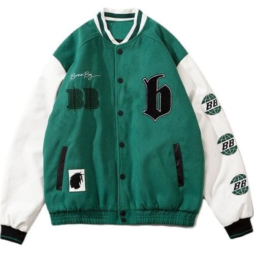 American Street Fashion Brand Baseball Uniform Autumn Men and Women Ins High Street Embroidery Loose Jacket Retro Clothes