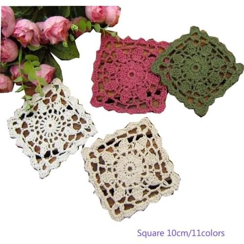 HOT DIY Cotton Place table mat lace pad cloth crochet felt placemat doilies pot cup mug holder tea coaster kitchen accessory