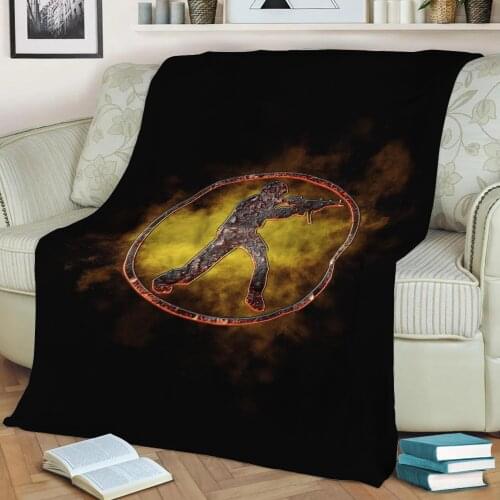 Counter Strike Throw Blanket Print on Sherpa Blankets Soft for Sofa Customized DIY Plush Thin Quilt