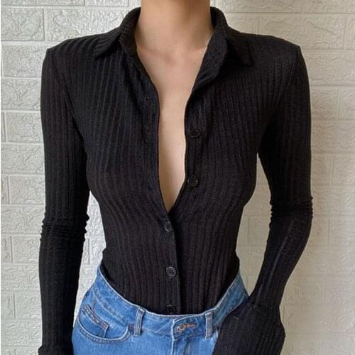 Autumn Winter Black Cadigan Slim Single Breasted Long Sleeve Polo Knitted Sweater Casual Womens Tops 2021 Missnight