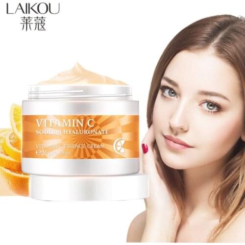 LAIKOU Vitamin C Whitening Cream Remove Wrinkles Anti Oxidation Fade Fine Lines Shrink Pores Anti Aging Facail Skin Care 25g