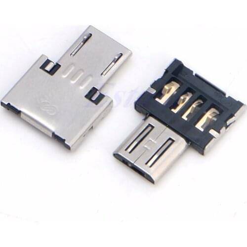 2Pcs USB Micro Male to USB Female OTG Adapter Converter For Phone Android Tablet