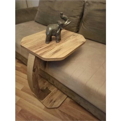 Walnut Wheel C Coffee Table Sofa Serving Stand