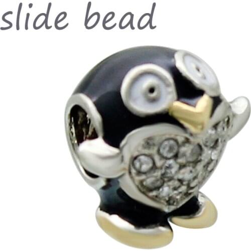 Latest fit Pandora charm charm bracelet love Penguin charm beads charm bracelet beads jewelry production