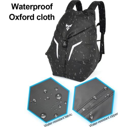 Motorcycle Helmet Holder Backpack Waterproof Large Capacity Cycling Helmet Storage Bag Lightweight With Reflective Strip Outdoor