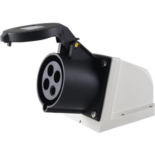 690V equipment special black waterproof industrial plug aviation plug 4 core 32A industrial socket