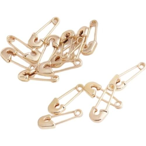 Light gold Safety Pins Mini Copper Scarf Pins Brooch Pins Knitting Cross Pins for Sewing DIY Jewelry Making Supplies