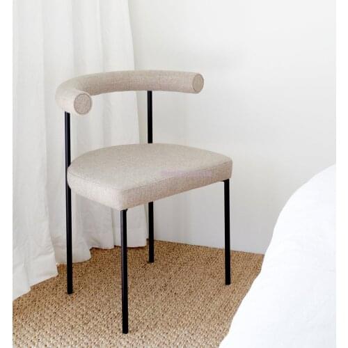 Light Luxury Back Dining Chair Household Modern Dining Table Chair Desk Stool Simple Leisure Make-up Chair Leather Chair Jinhui