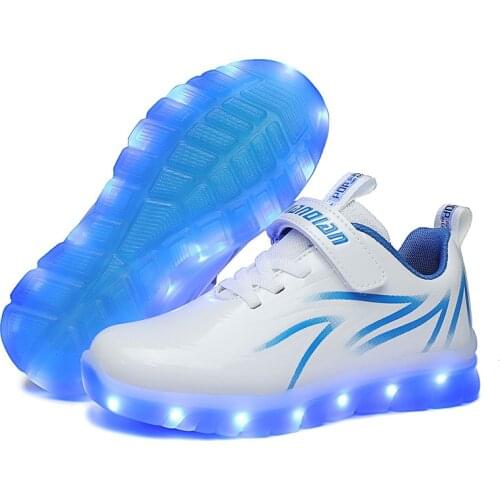 Led Luminous Kids Shoes for Boys Girls Light Children Shoes Luminous Baby Sneakers Mesh Sport Boy Girl Led Light Shoes