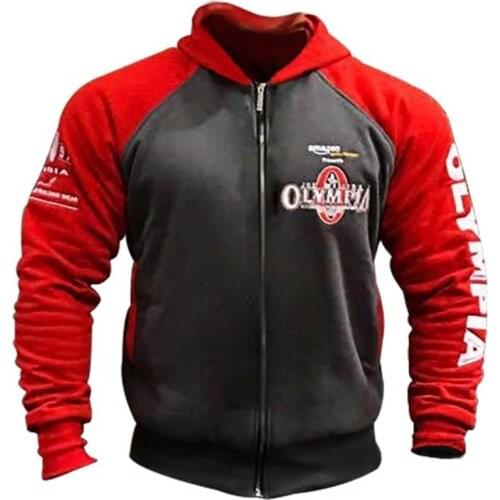 2019 new OLYMPIA Mens zipper Hoodies Fashion Casual male gyms fitness Bodybuilding cotton Sweatshirt sportswear Brand top coat