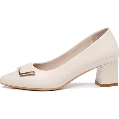 Pointed Thick-Heeled Single Shoes, Set Foot Solid Color Shoes For Women, WomenS Platform Shoes