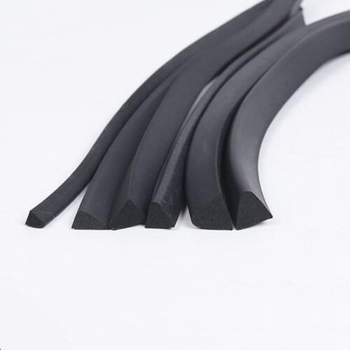 EPDM Foam Rubber Triangle Shape Seal Strip Block Dust Heat Resist Bar 6mm 6.5mm 8mm 10mm 11mm 12mm 13mm 14mm 15mm Black