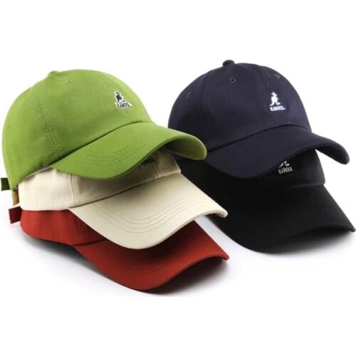 High quality kangaroo pattern embroidery simple cap Korean unisex baseball cap fashion hip-hop cap stretch outdoor shade hat