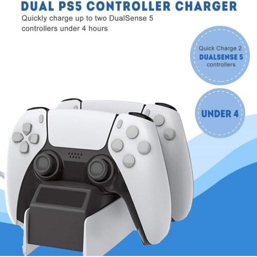 PS5 DualType-c Handle Fast 5V 2600MA Charging Dock Station Stand Charger for Play Station 5 PS5 Game Controller Joypad Joystick