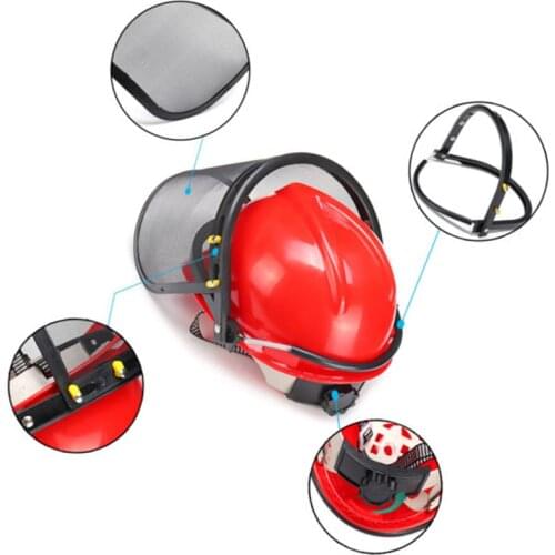 Chainsaw Safety Helmet MaskChainsaw Safety Cover Helmet Brushcutter Trimmer Mesh Fits Lawn Mower Trimmer Brushcutter Work User
