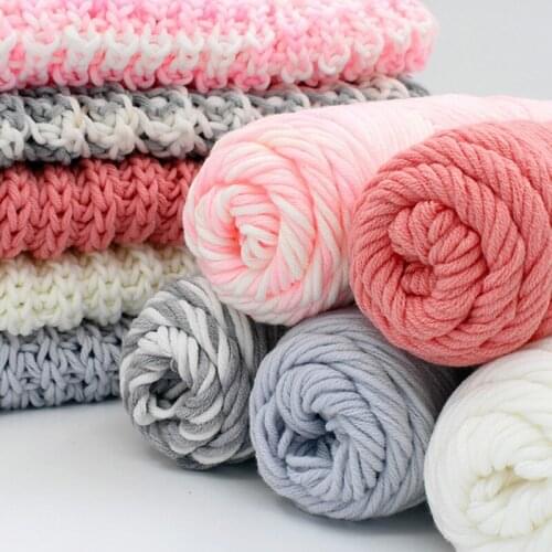 100g 100% Cotton Knit Thick Wool Yarn Wool Roving Scarf Knit Wool Yarn Thickness Warm Hat Household Crochet Yarn Knitting Rope
