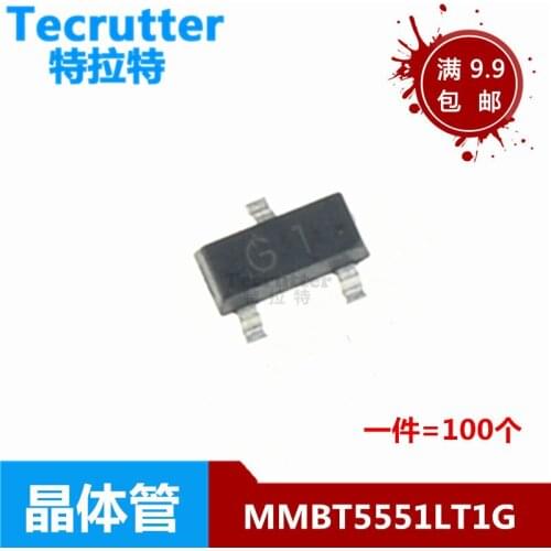 100PCS MMBT5551LT1G MMBT5551 Transistor G1 2N5551