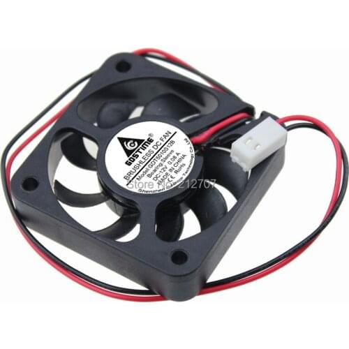 2 Pieces/lot Gdstime 5010 12V 2Pin-2510 Connector 9 Blades 50mm*50mm*12mm 50mm 12V DC Cooling Fan