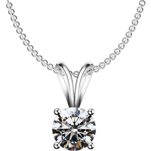 2CT Genuine test positive Hearts and Arrows Moissanite Pendant Moissanite Jewelry G18K White Gold Necklace Pendant Bridal