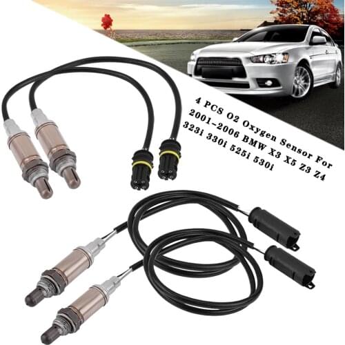4PCS O2 Oxygen Sensor For BMW 2001-2006 X3 X5 Z3 Z4 323i 325i 328i 330i 525i 530i SG1108 Automobile Accessories