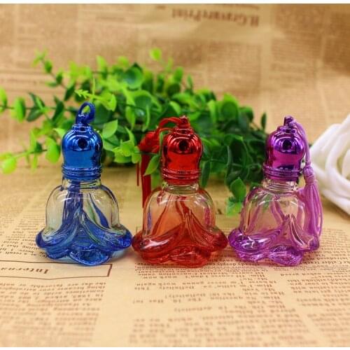 6ML Colored Rose Perfume Portable Roll On Glass Bottle 5PCS/LOT