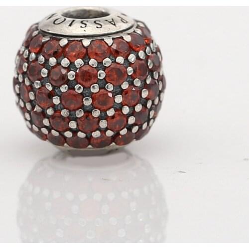 Athentic 925 Sterling Silver Essence Bead Red PASSION Charm for Women Essence Bracelet Bangle Lady Jewelry Gift Small Hole