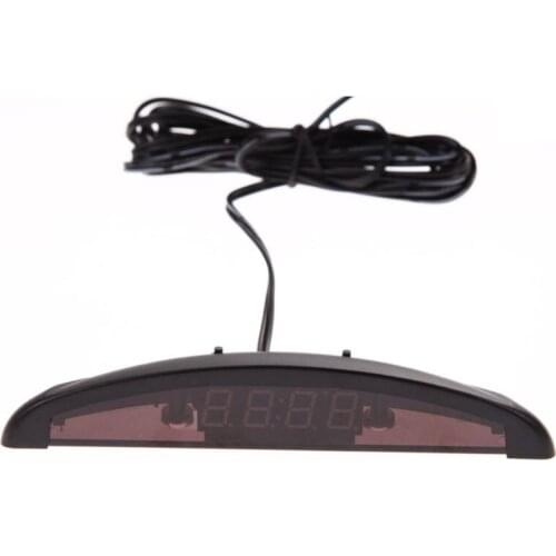 Digital Car Thermometer Luminous LED Digital Clock Watch for Car Time Display
