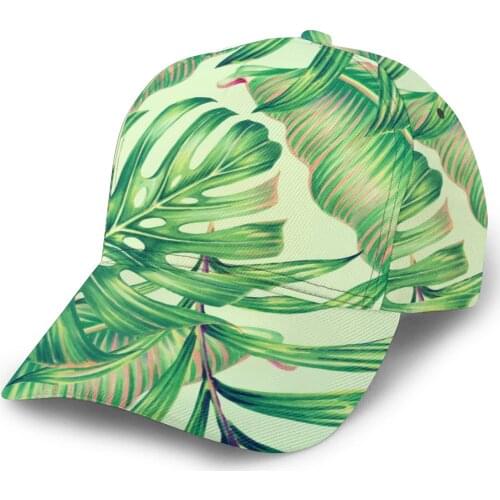 CINESSD Tropical Palm And Monstera Leaf Baseball Cap Fashion Men Hat Cap Summer Dad Hat Male Sports Hat