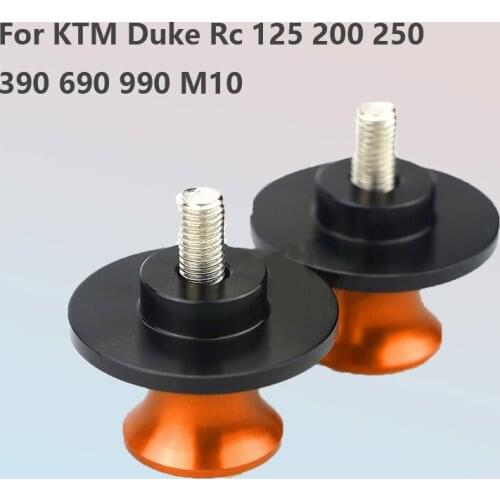For KTM Duke Rc 125 200 250 390 690 990 M10 Screws Motorcycle CNC Aluminum Swingarm Spools Slider Stand Screws Modified Accessor