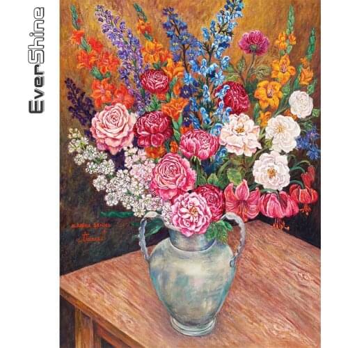 Evershine Diamond Painting Rose Cross Stitch Diamond Embroidery Flowers Mosaic Art Kits 5D DIY Handmade Home Decor Gifts