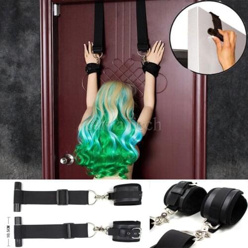 CamaTech Door Swing Handcuffs Window Hanging Hand Cuffs Fetish Fantasy BDSM Bondage Restraints Harness Wrist Strap Sex Toys