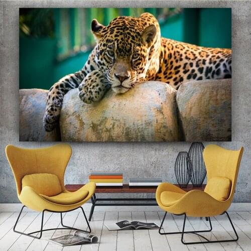 ART Canvas Painting Leopard Posters And Prints Animal Poster Pictures Cuadros Wall Art For Living Room Decoration