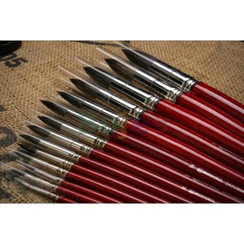 Escoda SATURNO 3825 Artist Paint Brushes ,Red Sable Weasel Hair ,Round Brush for Watercolor Acrylic and Oil Painting