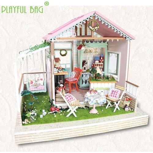 Humanoid dolls and accessories Zhiqu house diy hut stitching fast adult children gift handmade wooden model ZD23