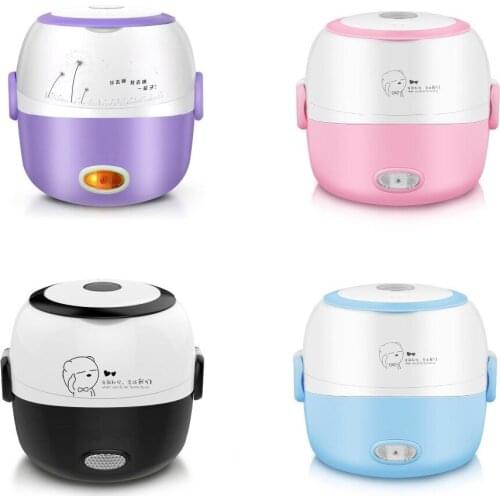 Lunch Box Heated Food Containers 110v 220v Electric Box Lunch Purple Container For Food Stainless Steel Bento Box