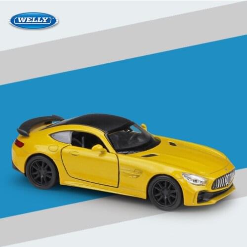 WELLY 1:36 Mercedes-AMG GT R Alloy Car Model Machine Simulation Collection Toy Pull-back Vehicle Gift Collection