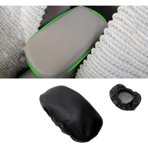 Soft Leather Center Armrest Cover For Toyota Corolla 2007 - 2011 2012 2013 Car Center Control Armrest Box Surface Cover Trim