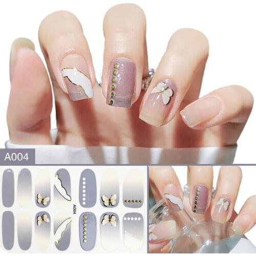 Nail Sticker Detachable Waterproof PET Nail Art Patch for Women