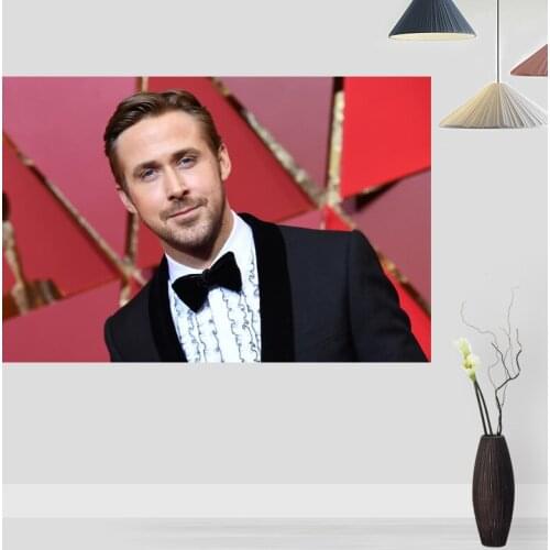 Custom Ryan Gosling Poster Wall For Living Room Art Poster Decoration Silk Fabric Bright Smooth No Frame Morden Print Wall