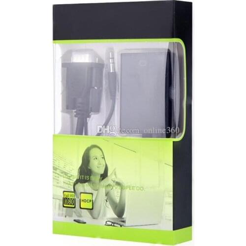 New VGA Male to HDMI Female Converter Adapter Cable With Audio Output 1080P VGA HDMI Adapter For PC Laptop to HDTV Projector