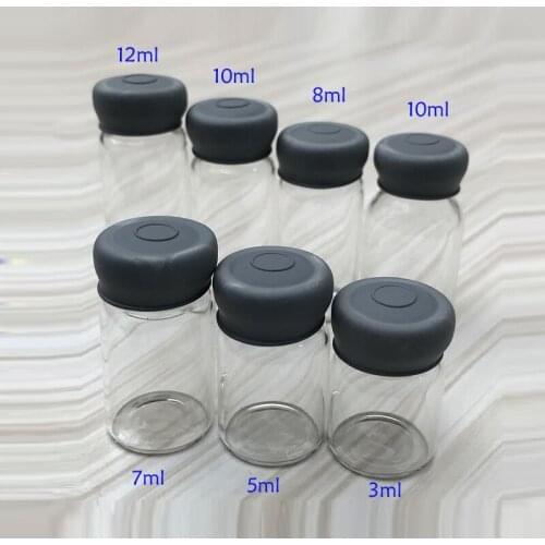Transparent3/5/7/8 /10/12/15/20/25/30ml high temperature resistant reagent sub packaging tube glass bottle+lid